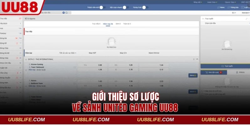 Khám Phá United Gaming UU88 Sảnh Thể Thao Chất Lượng 2 Giới thiệu sơ lược về sảnh United Gaming UU88